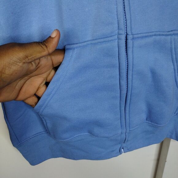 Sweatshirt Zip Up Hoodie Hawaii Logo Design Light Blue Womens Size S Ba Ba - Picture 3 of 6